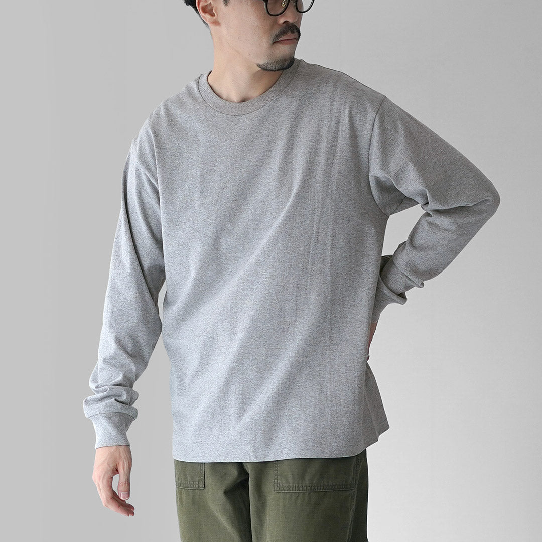 COTTON RESEARCH CLUB / 6.6 盎司长袖管状 T 恤