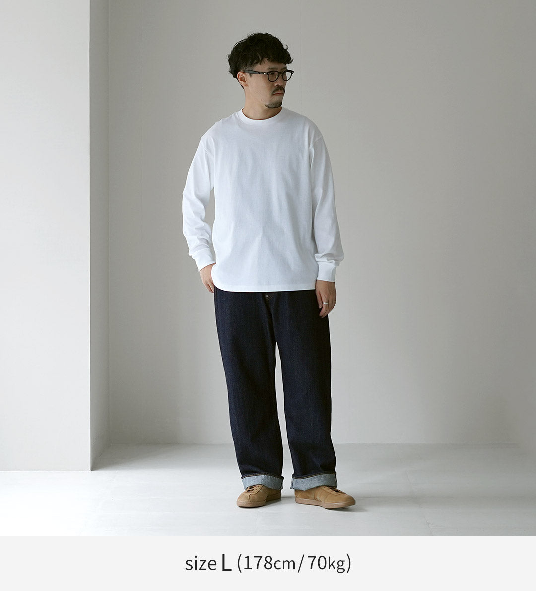 COTTON RESEARCH CLUB / 6.6 盎司长袖管状 T 恤