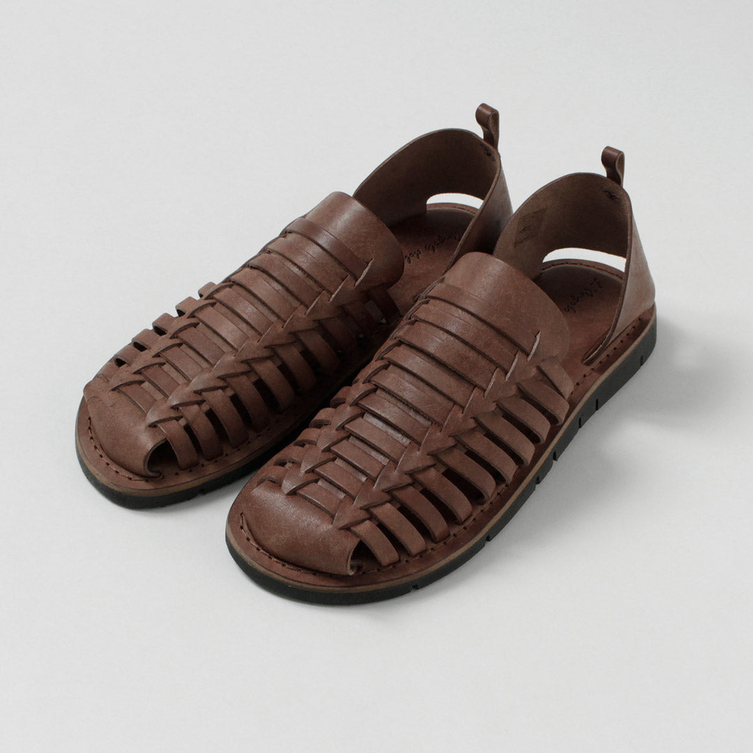 L'ANGOLO DEL CUOIO / Sandalias de Piel Intrecciato