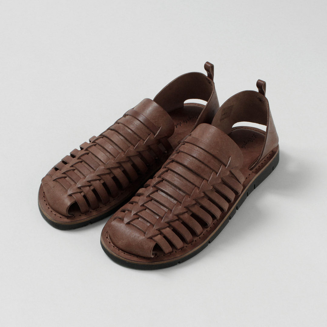 L'ANGOLO DEL CUOIO / Sandalias de Piel Intrecciato