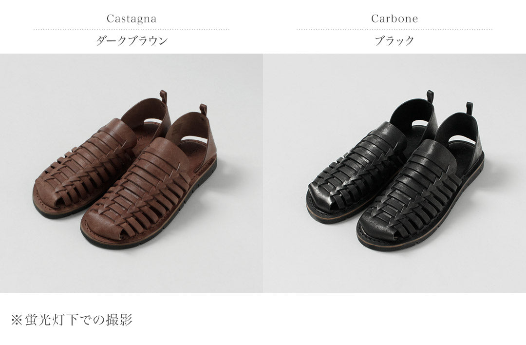 L'ANGOLO DEL CUOIO / Sandalias de Piel Intrecciato