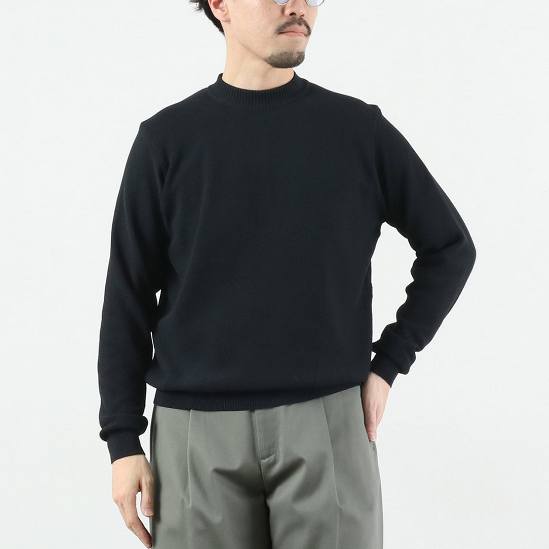 RINASCENTE / Camiseta de punto de manga larga con cuello barco Kanoko lavable híbrida