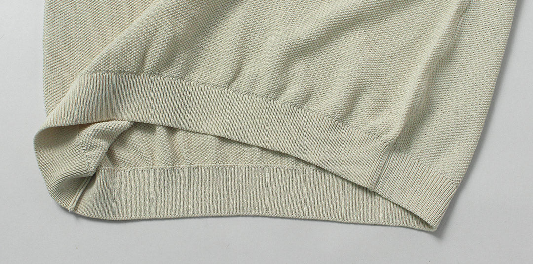 RINASCENTE / Camiseta de punto de manga larga con cuello barco Kanoko lavable híbrida