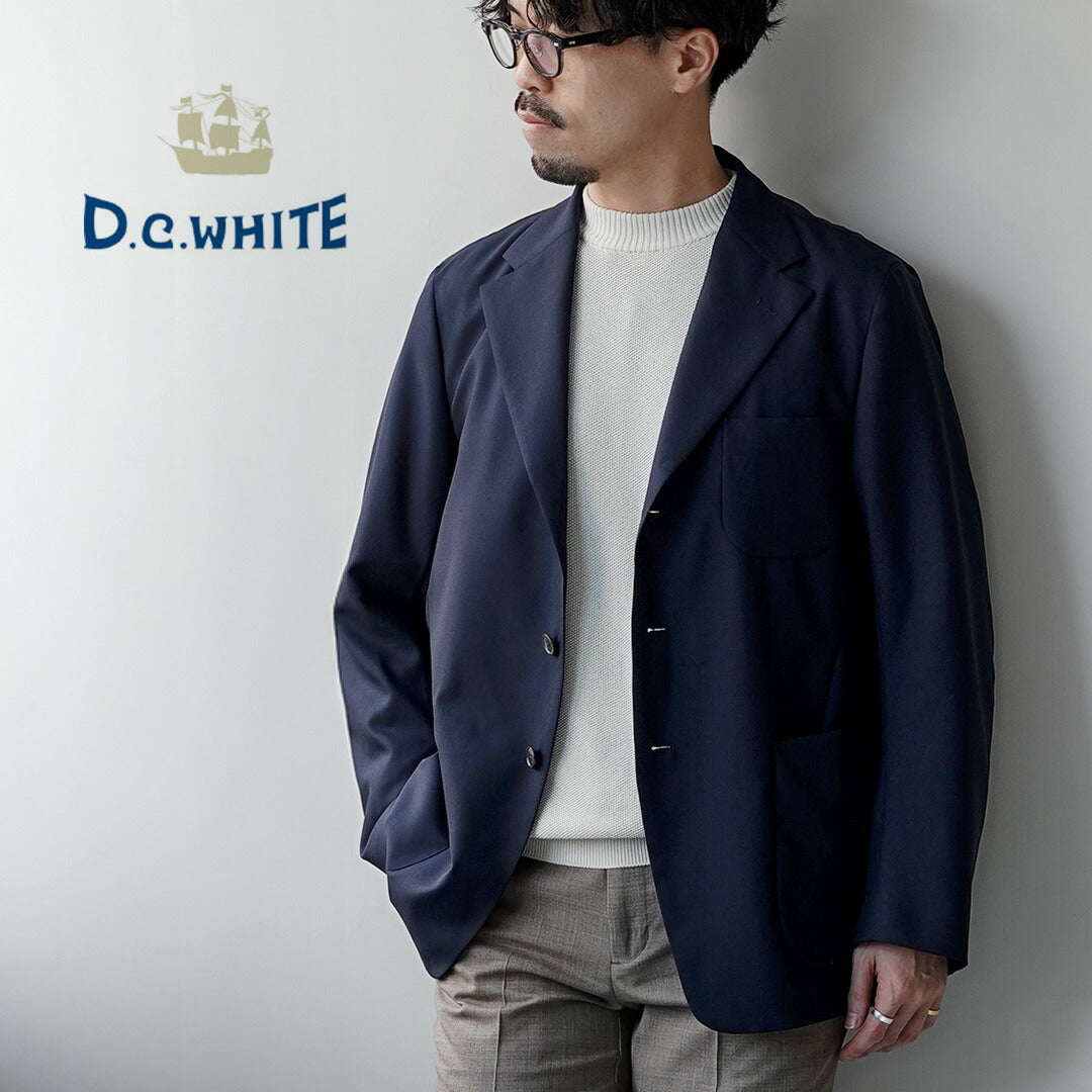 D.C.WHITE / Veste non structurée en laine d'été