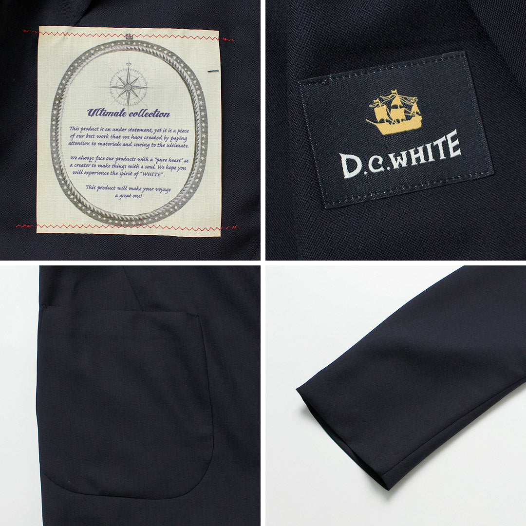 D.C.WHITE / Veste non structurée en laine d'été