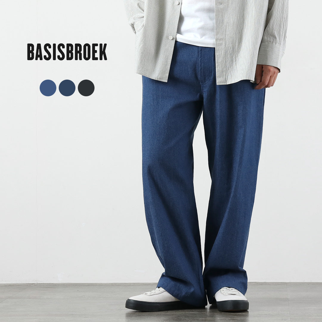 BASISBROEK / Albion 8oz Denim Pantalones sencillos semianchos