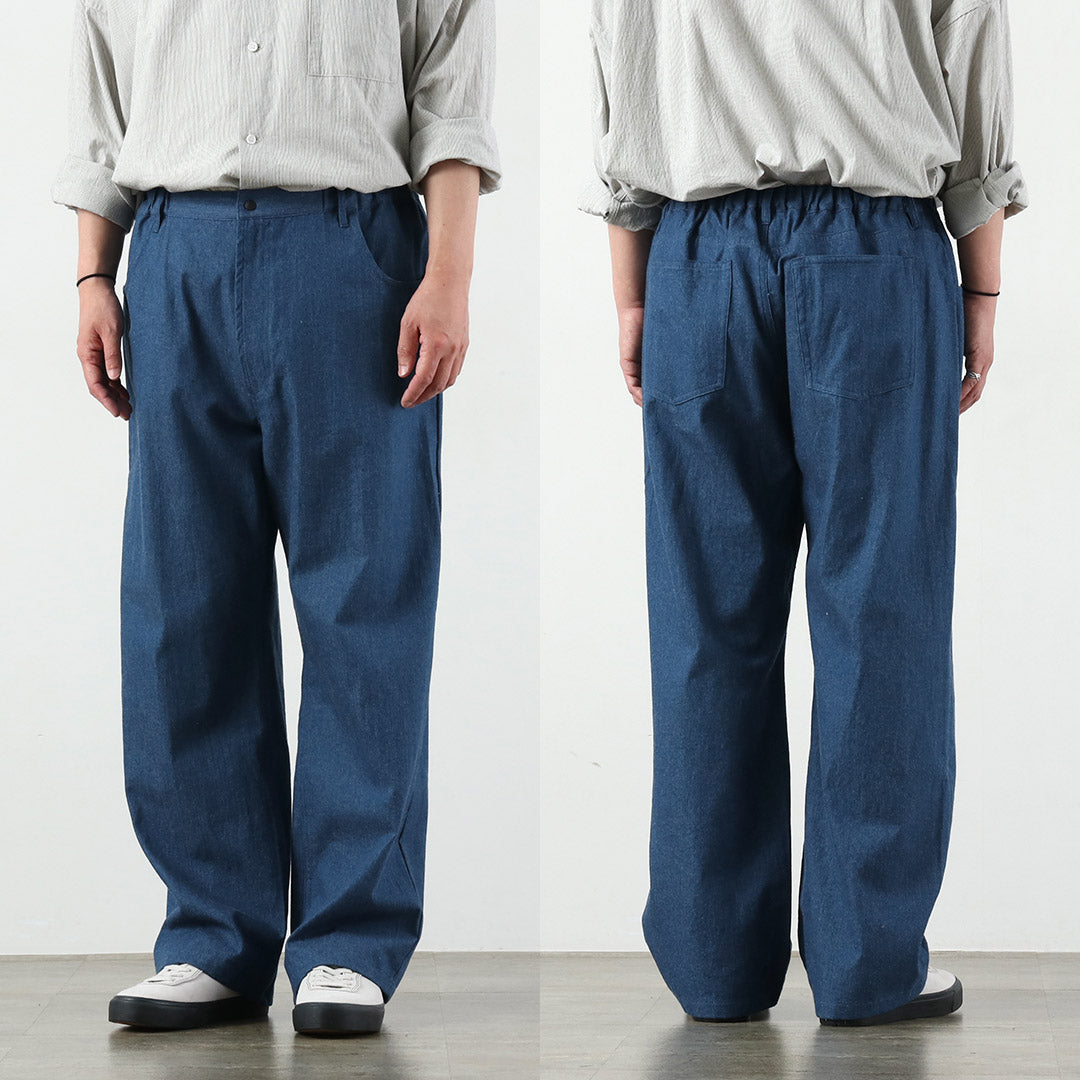 BASISBROEK / Albion 8oz Denim Pantalones sencillos semianchos