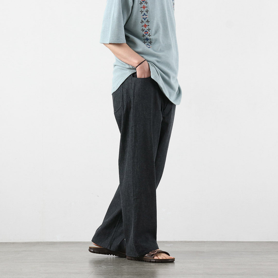 BASISBROEK / Albion 8oz Denim Pantalones sencillos semianchos