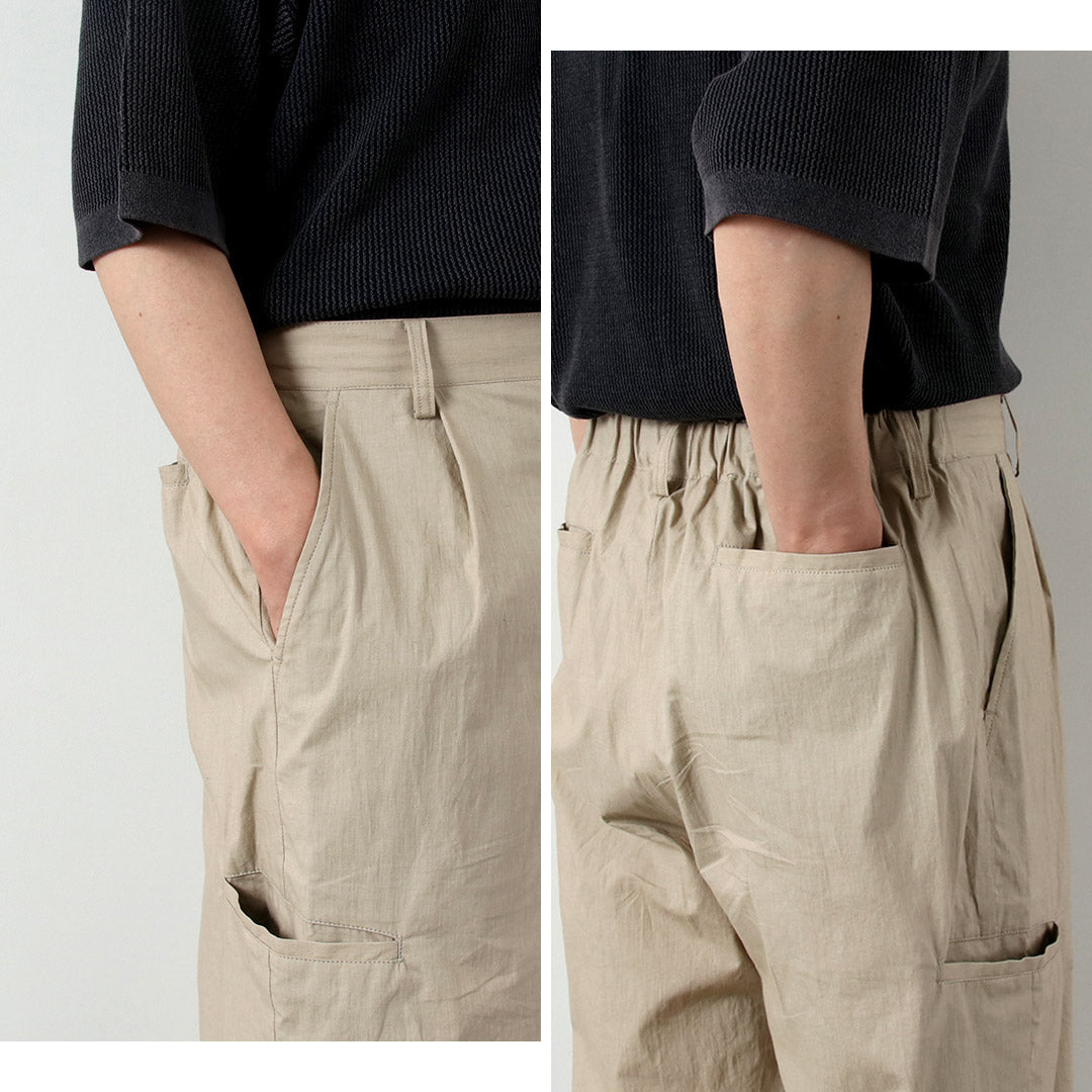 BASISBROEK / Wisken Cotton Linen Tuck Pants