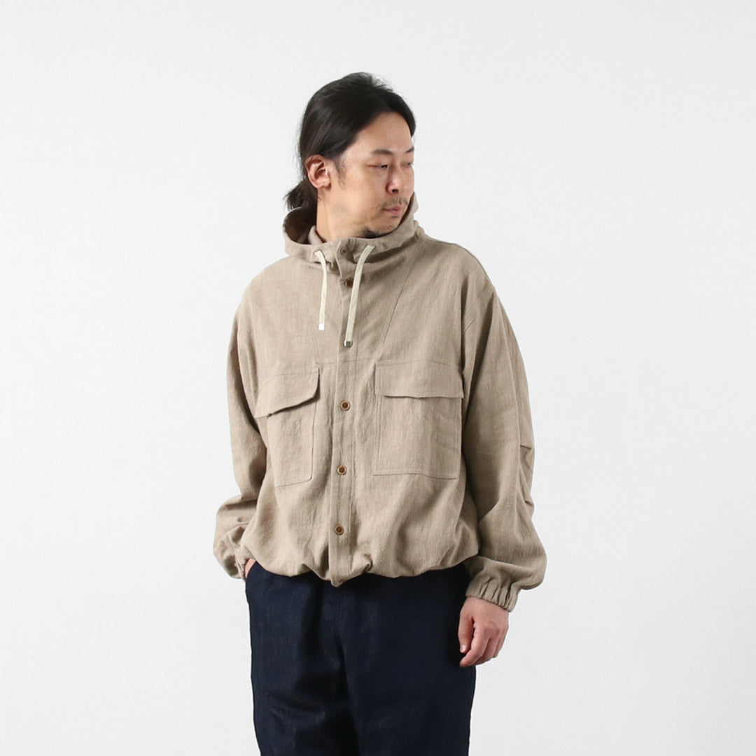 KEMA DESIGNS / Cotton Linen Uneven Beach Parka