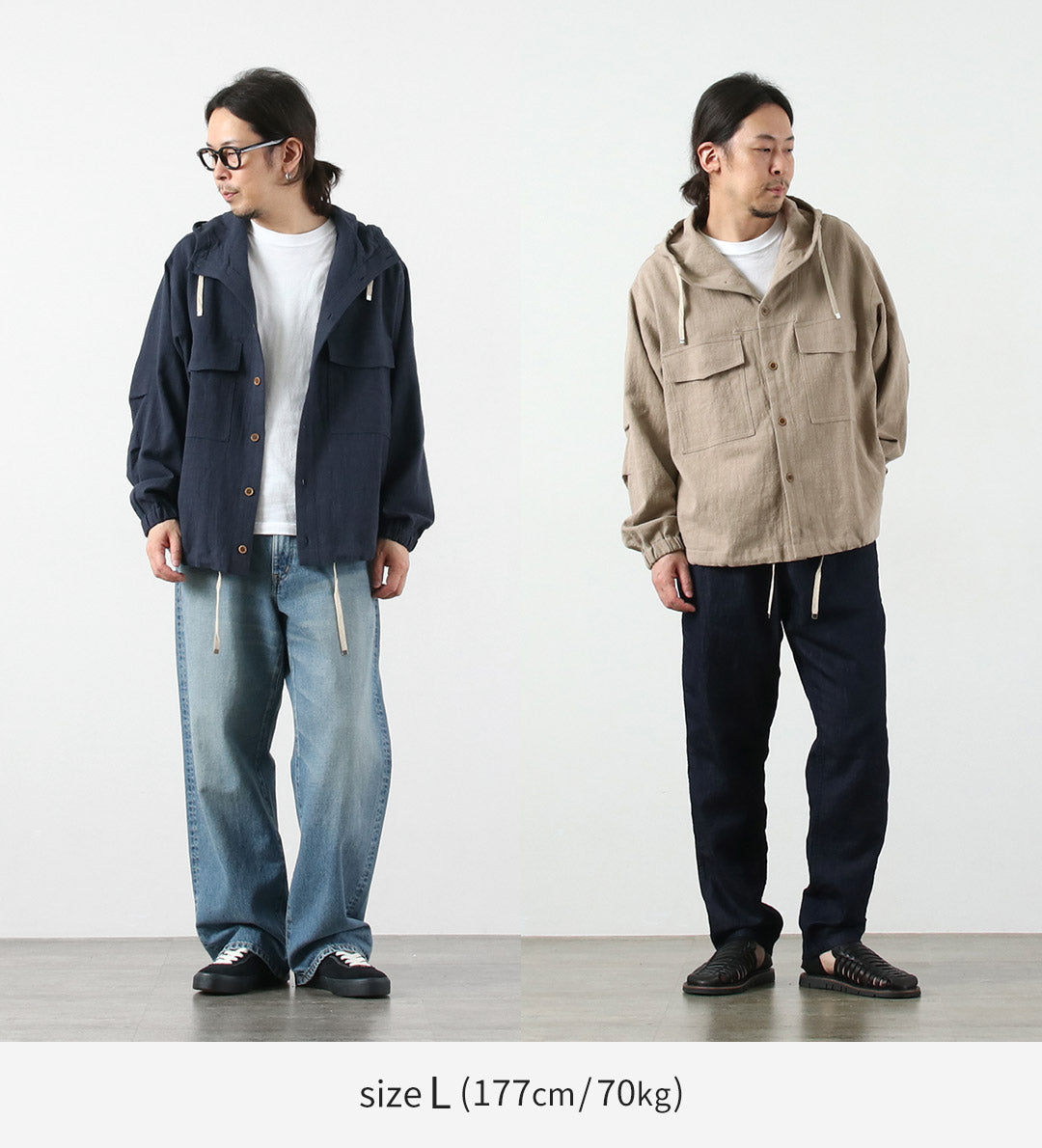 KEMA DESIGNS / Cotton Linen Uneven Beach Parka
