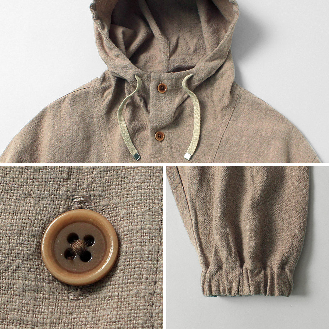KEMA DESIGNS / Cotton Linen Uneven Beach Parka