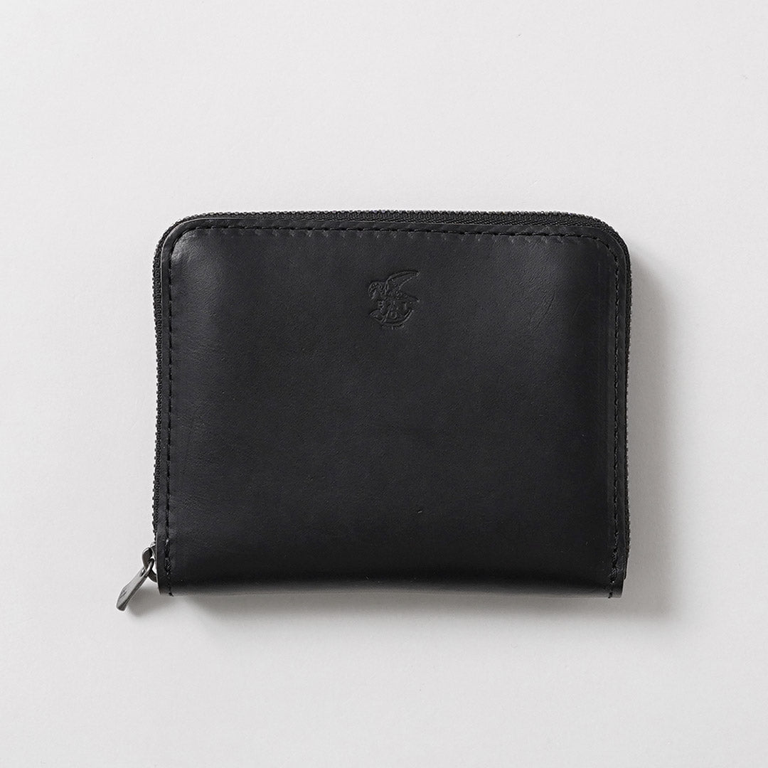MR.OLIVE / Cartera compacta con cremallera Horween Chromexcel Leather