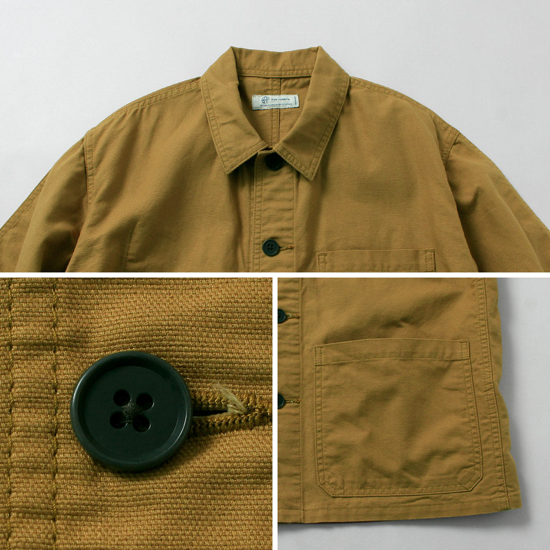Blue refabric / Duck French Coverall Jacket