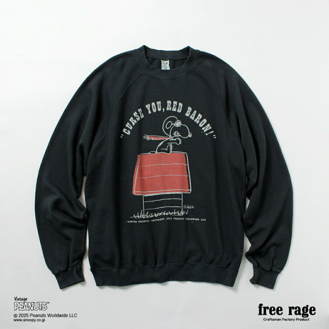 FREE RAGE / PEANUTS×free rage Sudadera raglán con estampado Red Baron