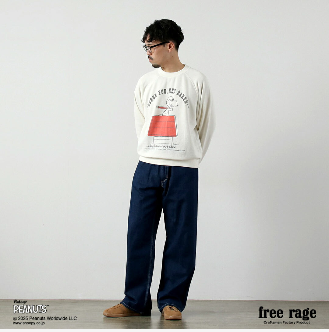 FREE RAGE / PEANUTS×free rage Sudadera raglán con estampado Red Baron