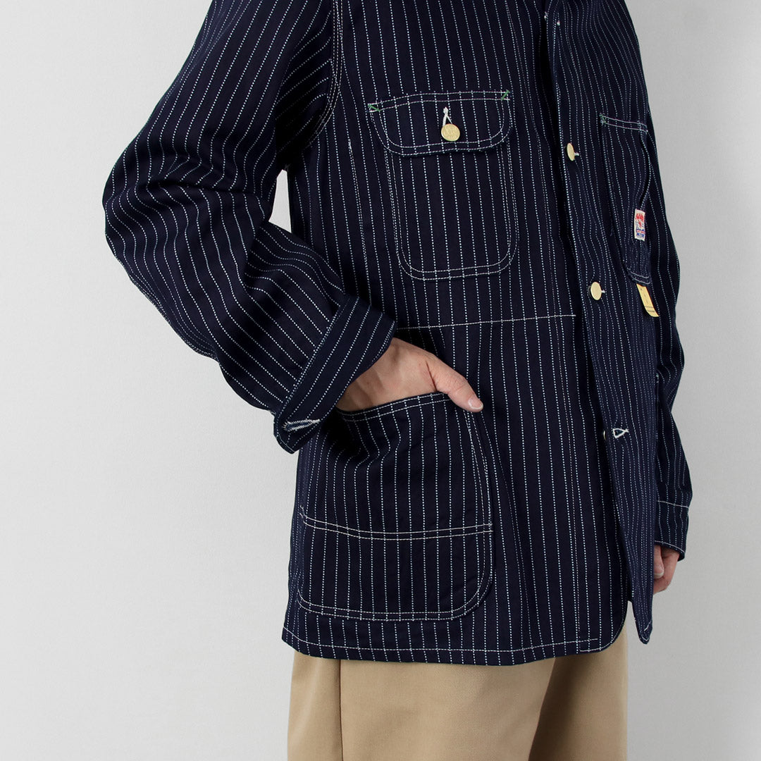 SUGAR CANE / 9oz. Wabash Stripe Work Coat