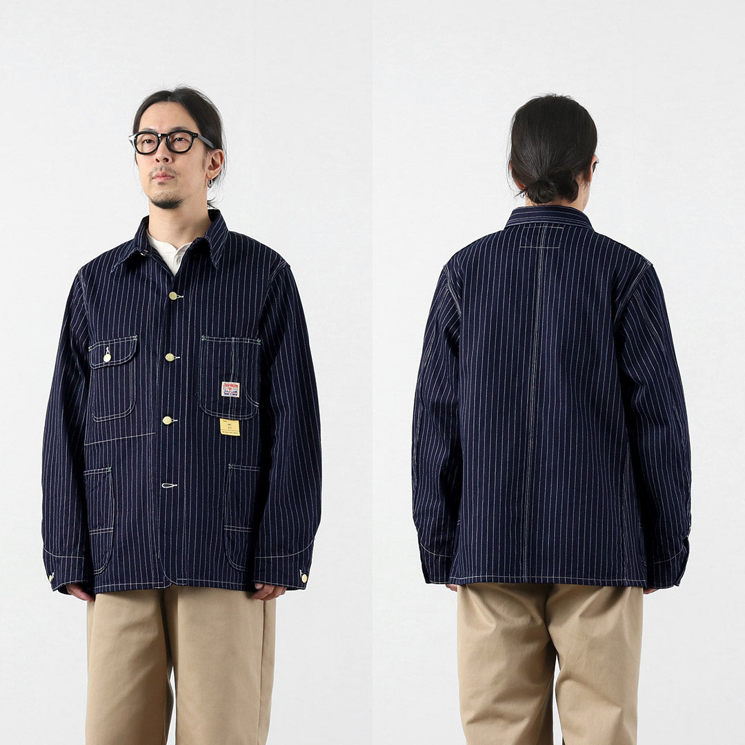 SUGAR CANE / 9oz. Wabash Stripe Work Coat
