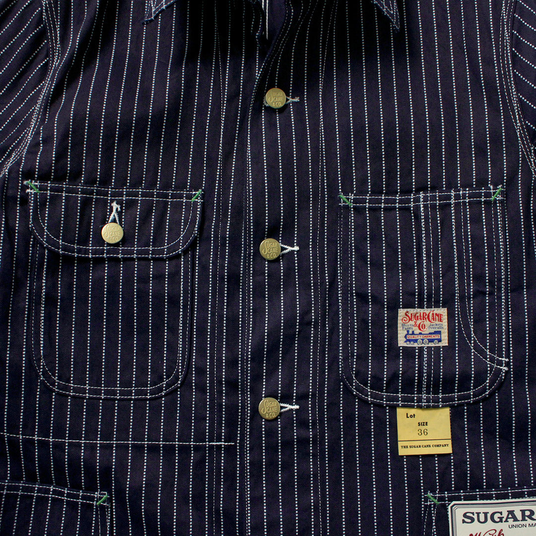 SUGAR CANE / 9oz. Wabash Stripe Work Coat