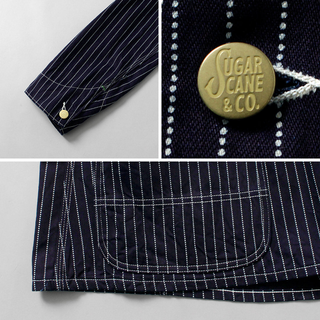 SUGAR CANE / 9oz. Wabash Stripe Work Coat
