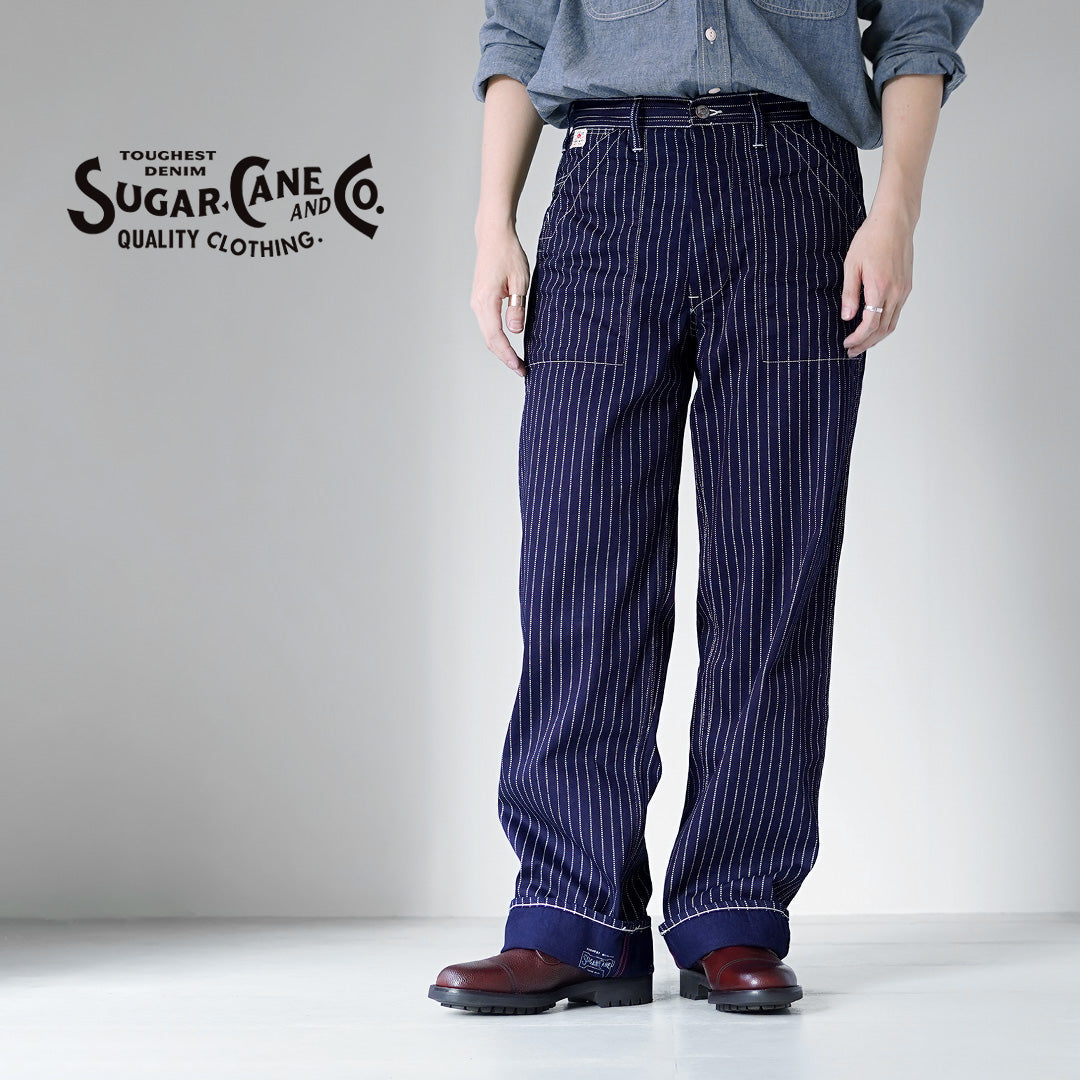 SUGAR CANE / 9oz 와바시 스트라이프 엔지니어 팬츠