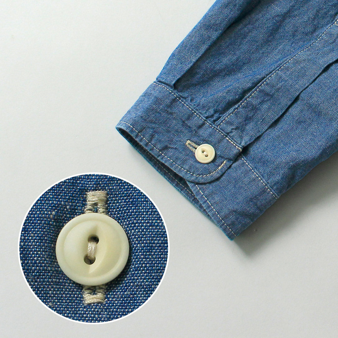 SEUVAS / Chambray Long Sleeve BD Shirt