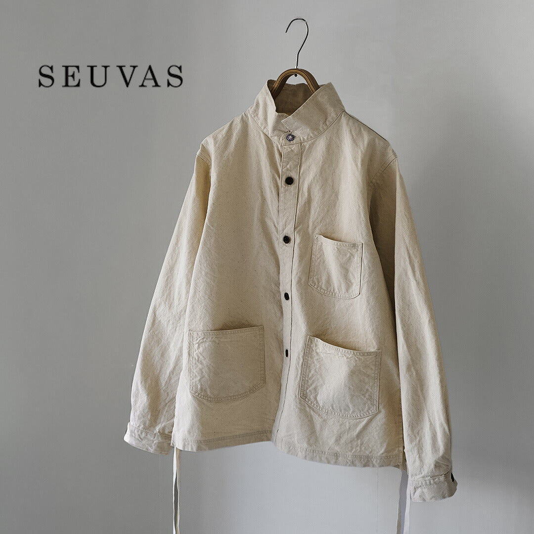 SEUVAS / 8oz 캔버스 윙 칼라 셔츠 재킷