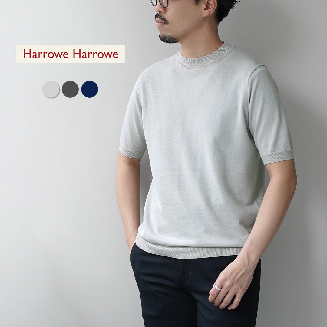 HARROWE HARROWE / 14G Camiseta de algodón con cuello ligeramente alto
