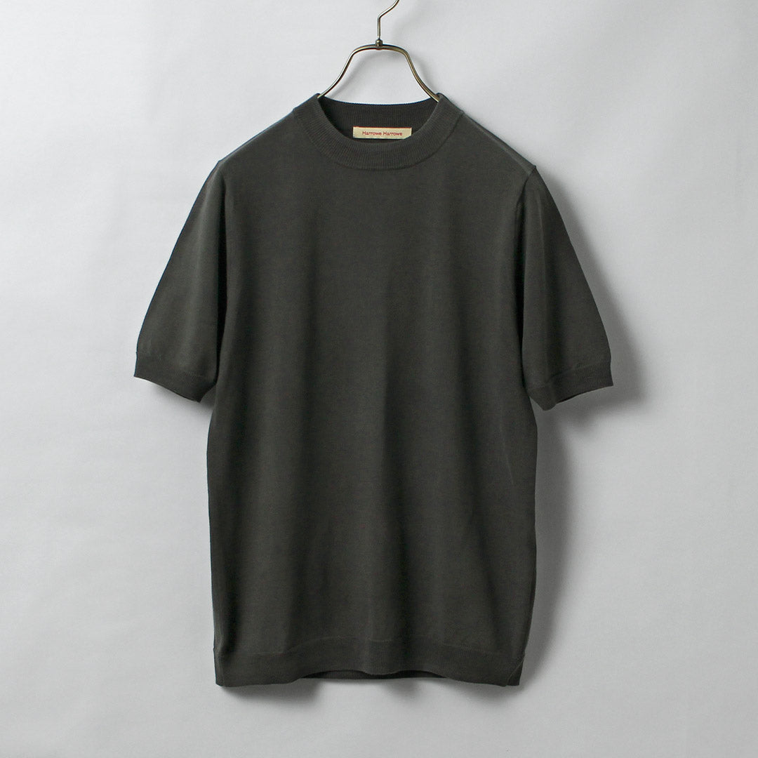 HARROWE HARROWE / 14G Camiseta de algodón con cuello ligeramente alto