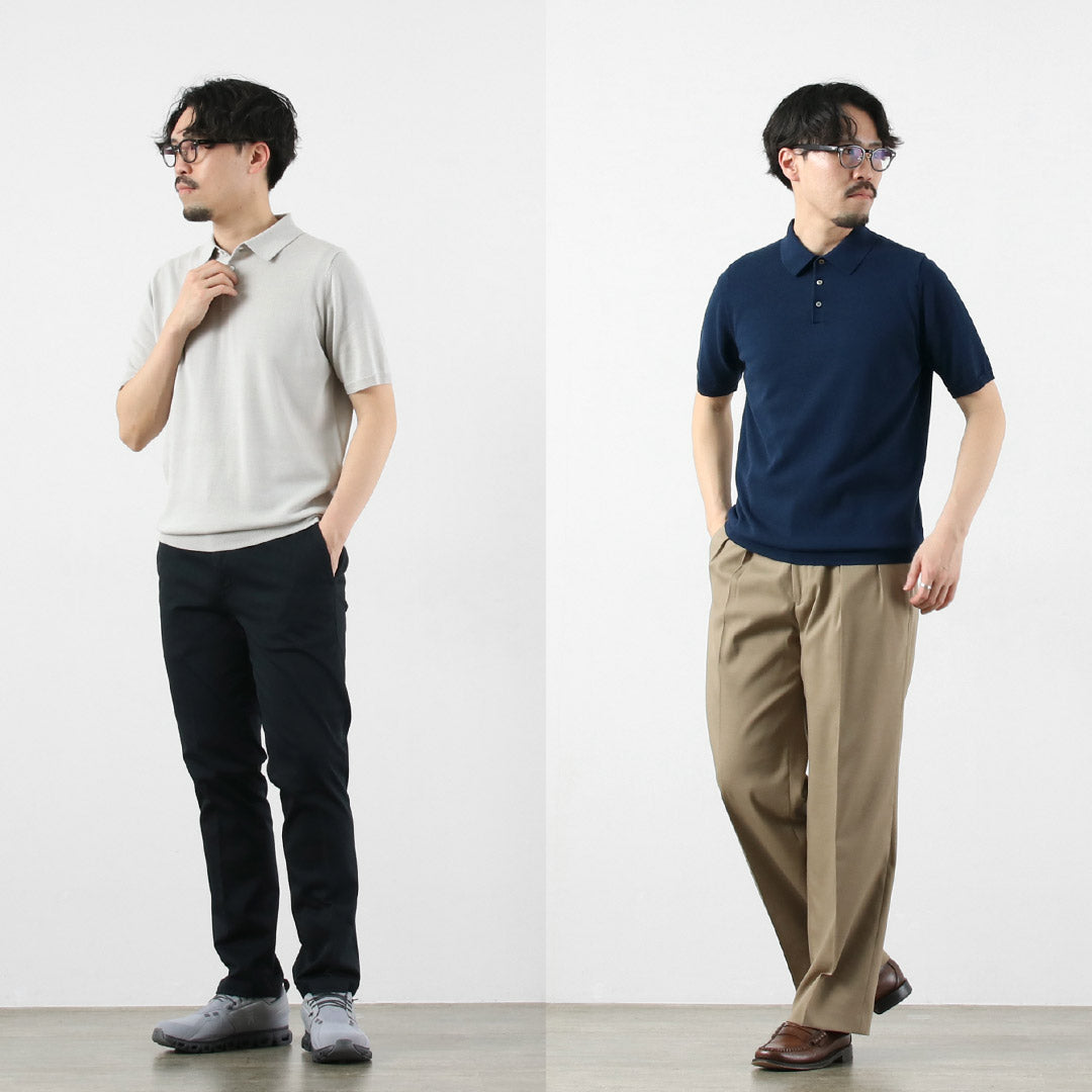 HARROWE HARROWE / 14G Ice Cotton Stand-Collar Polo Shirt