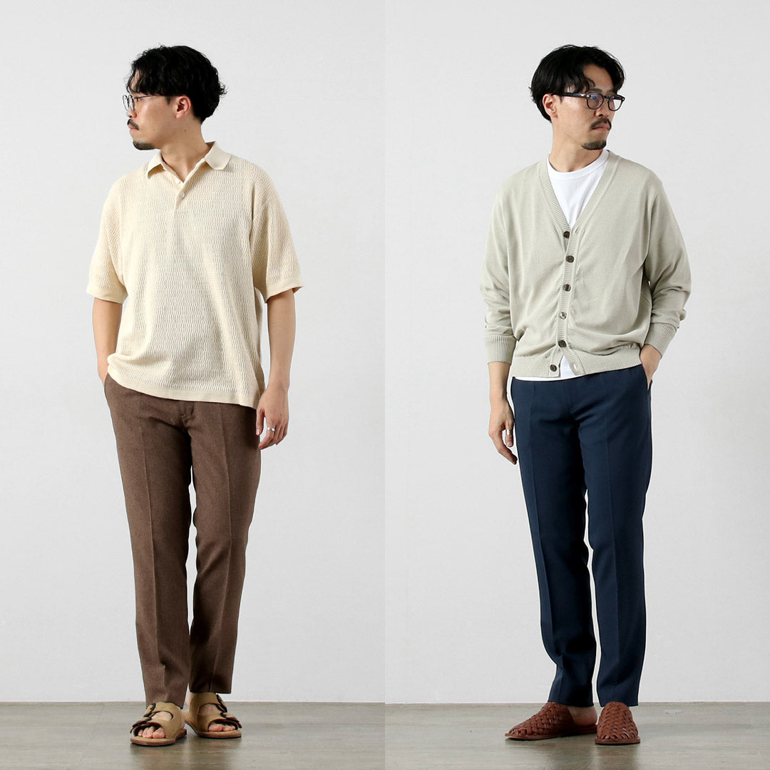 Blue refabric / Summer Officer Tapered Trousers