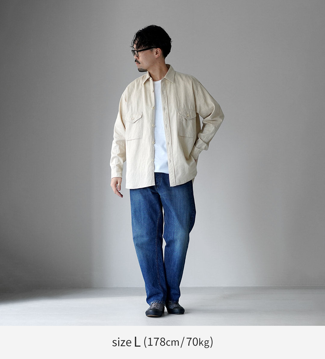 KEMA DESIGNS / Cotton Linen Farmer Shirt