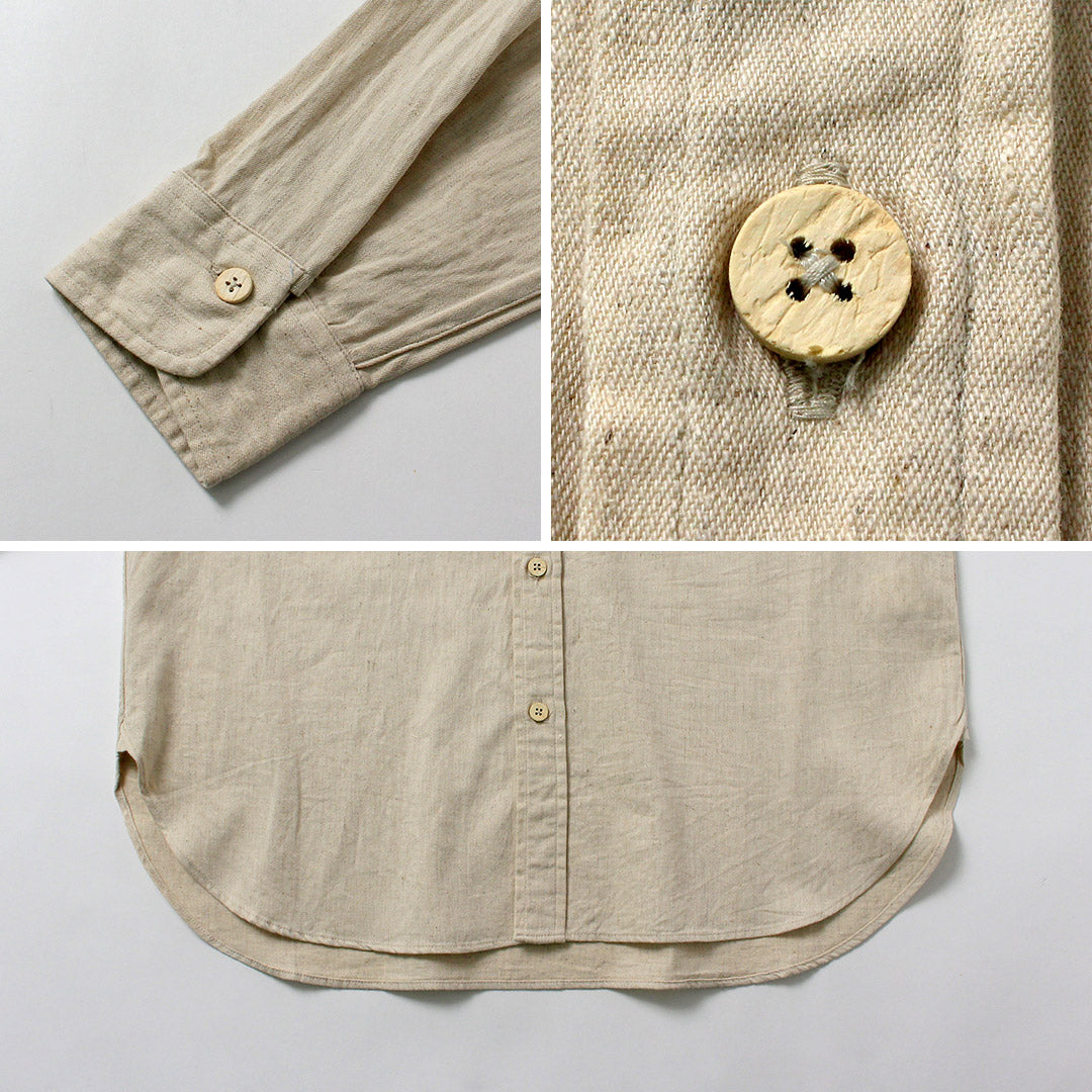 KEMA DESIGNS / Cotton Linen Farmer Shirt