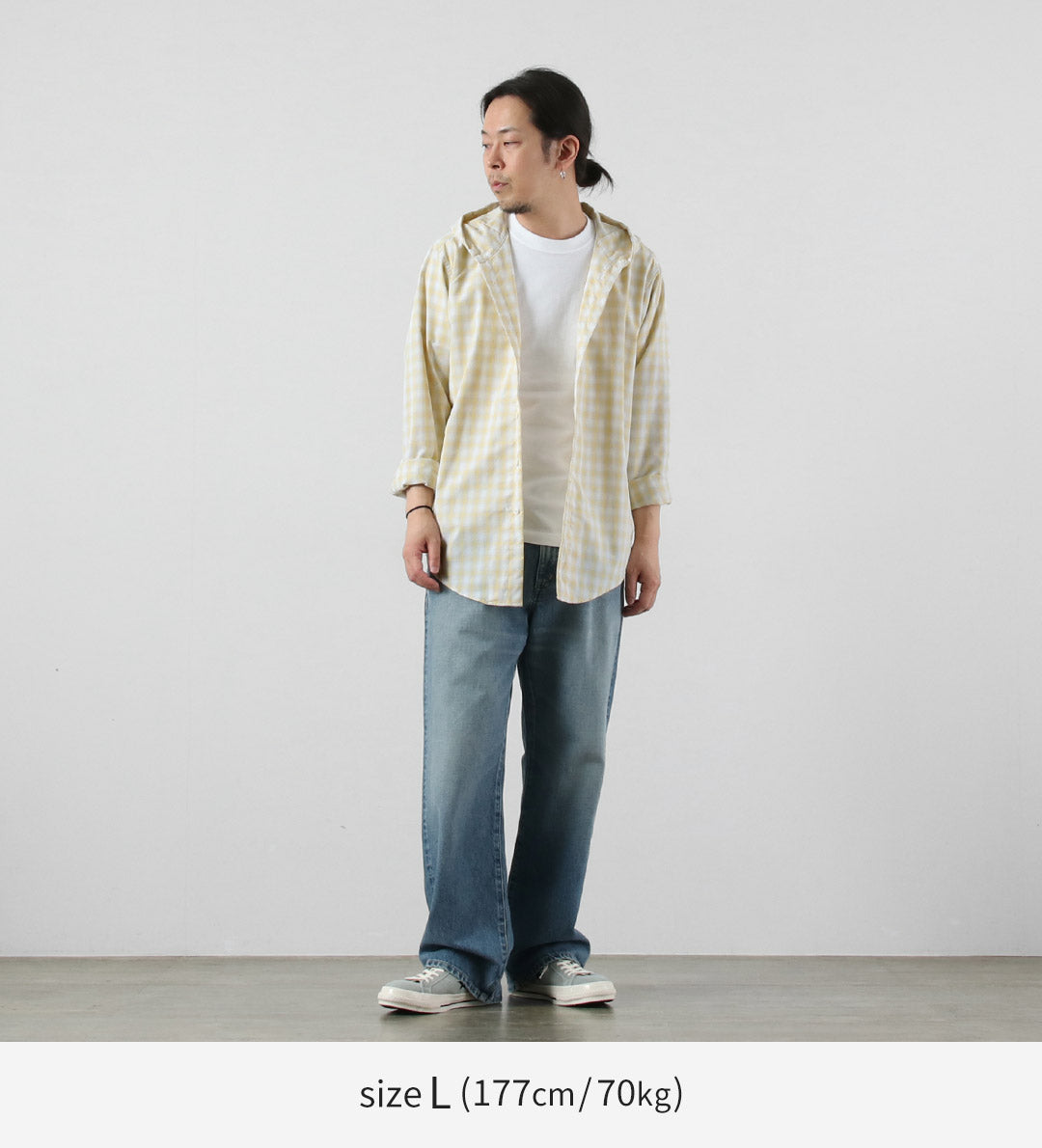 RAG / Ombre Check Hooded Shirt UV Cut