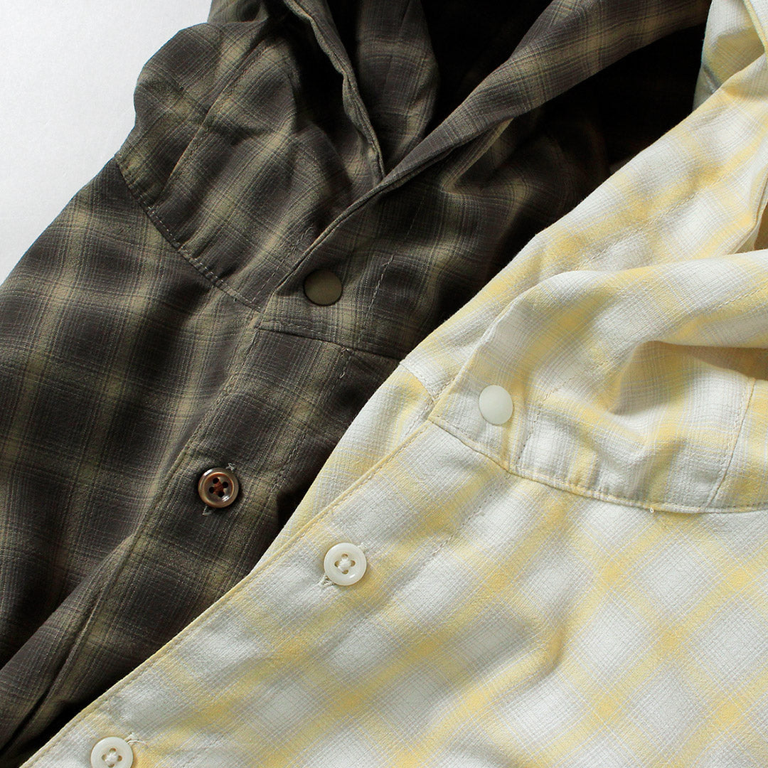 RAG / Ombre Check Hooded Shirt UV Cut