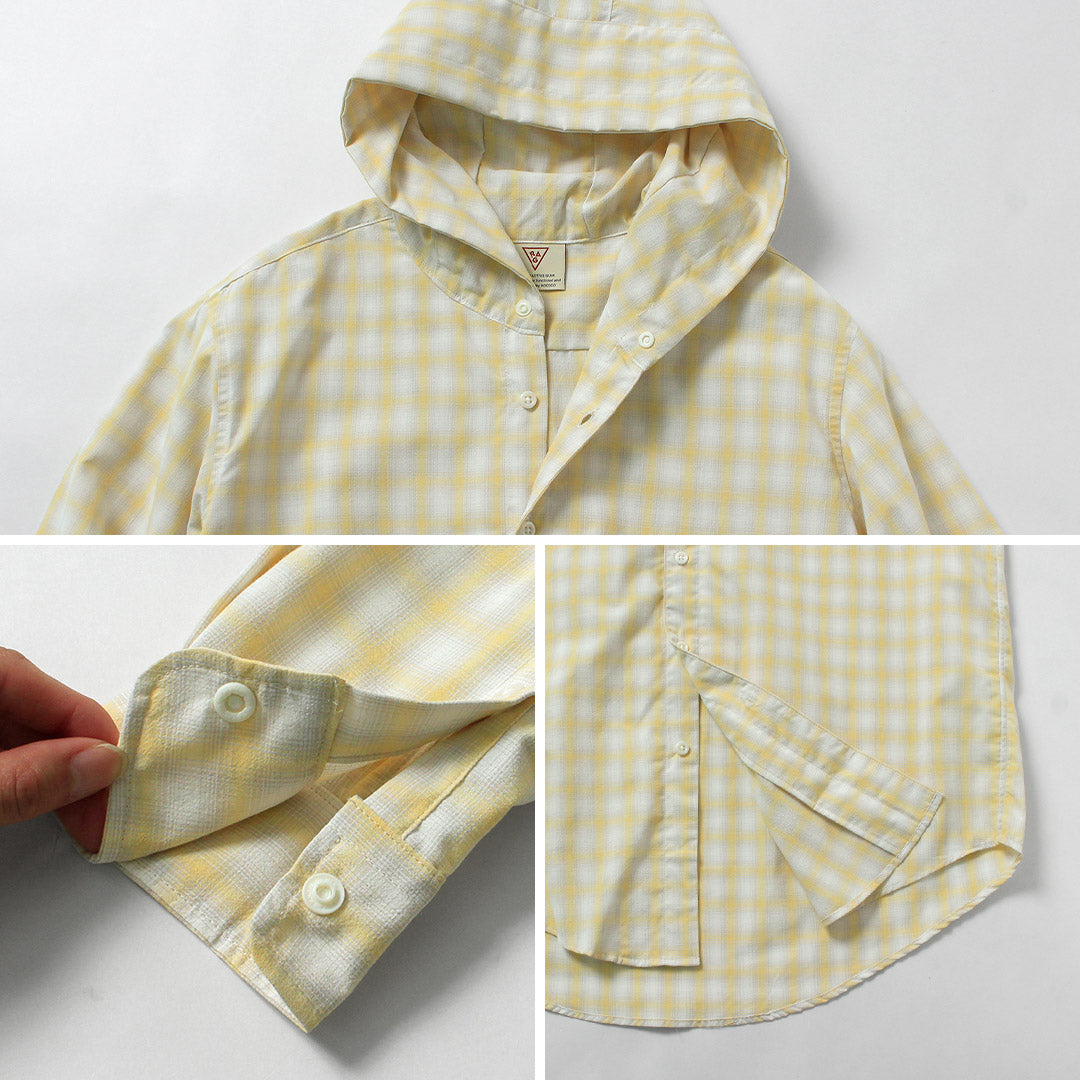 RAG / Ombre Check Hooded Shirt UV Cut