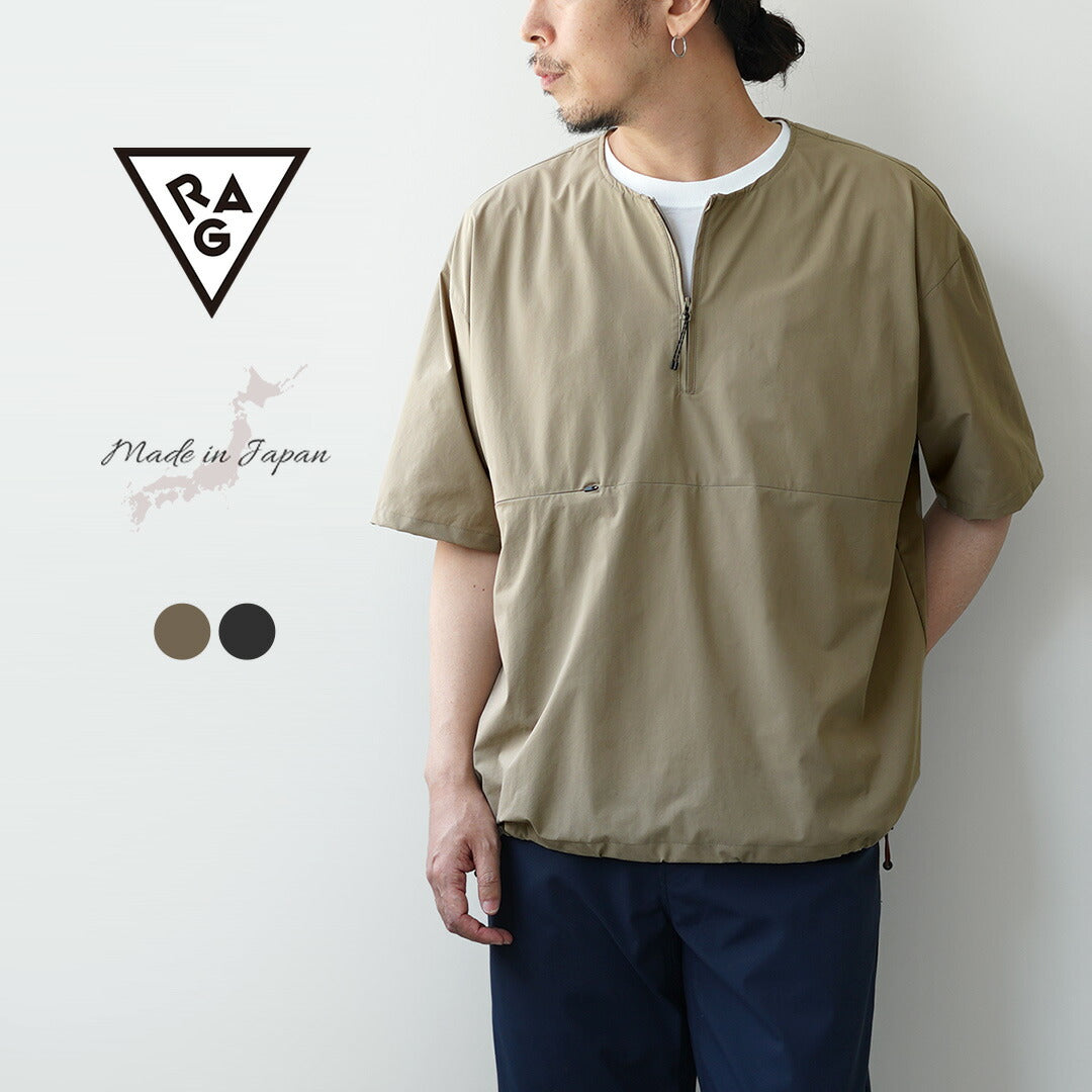 RAG / Half-Zip Short Sleeve Pullover T-Shirt