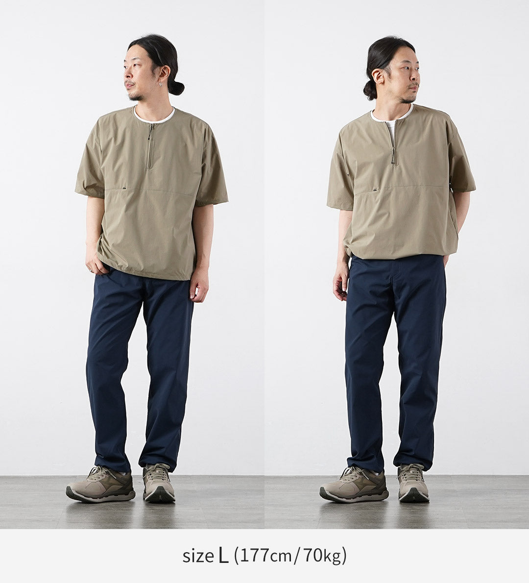 RAG / Half-Zip Short Sleeve Pullover T-Shirt