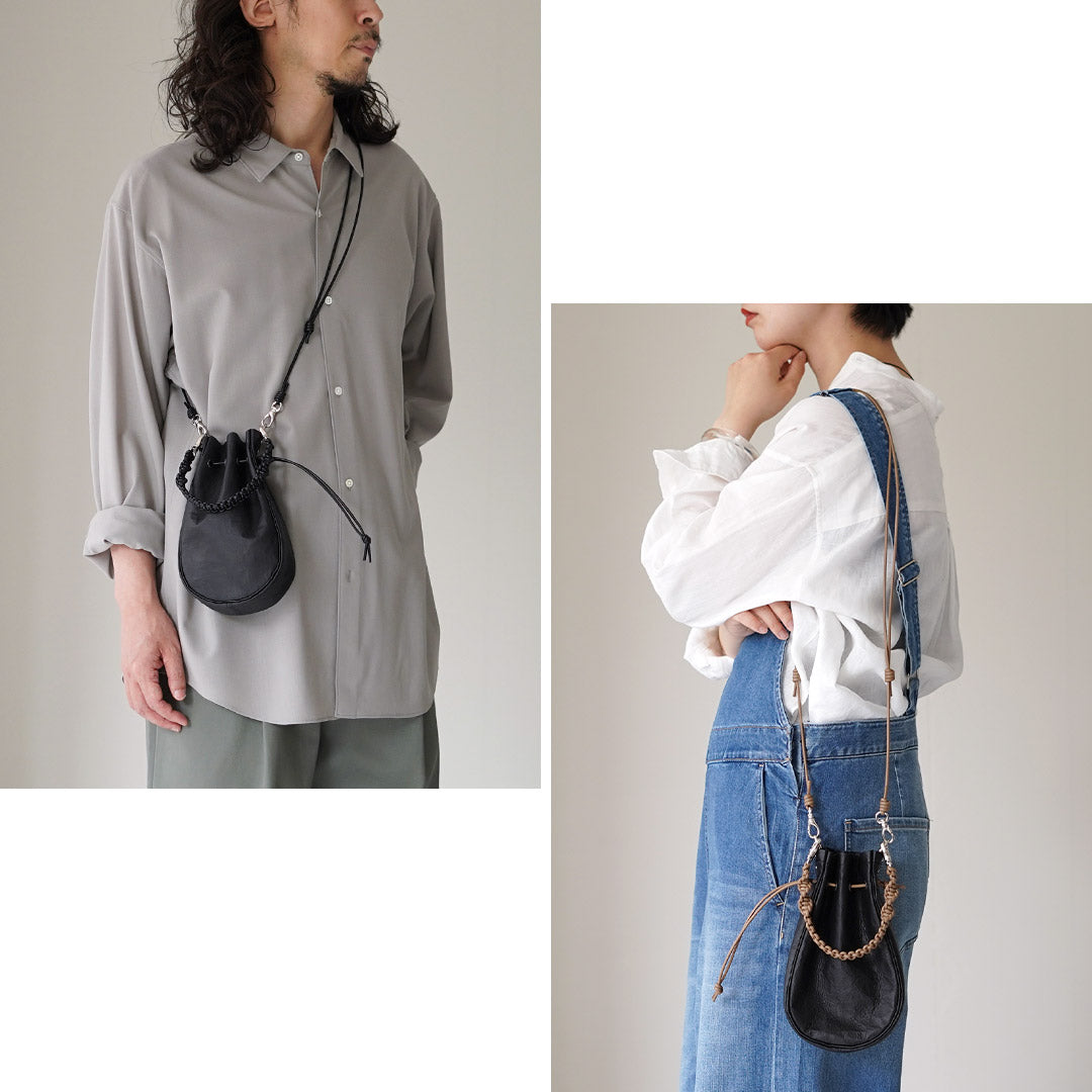 SENTI / Sac à médecine en cuir Dyneema M + dragonne