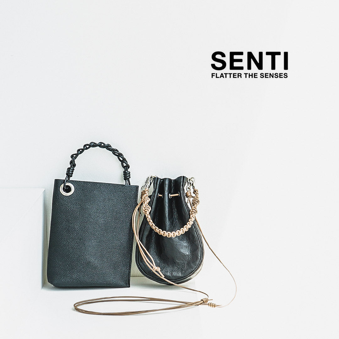 SENTI / Sac à médecine en cuir Dyneema M + dragonne