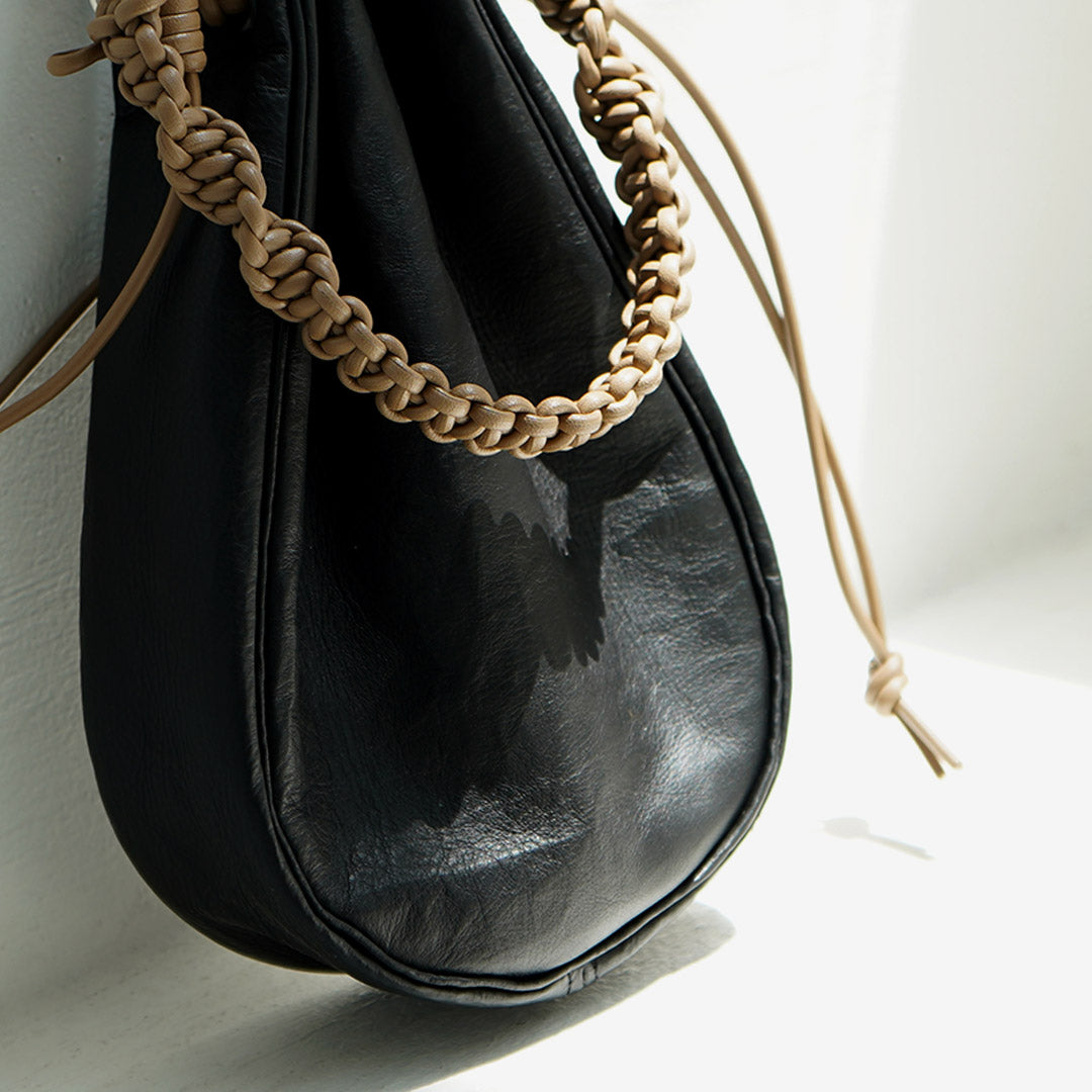 SENTI / Sac à médecine en cuir Dyneema M + dragonne