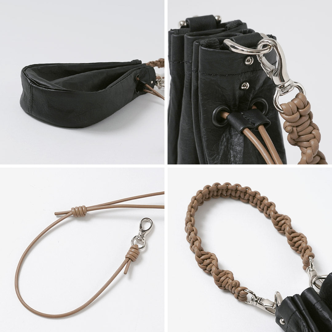 SENTI / Sac à médecine en cuir Dyneema M + dragonne