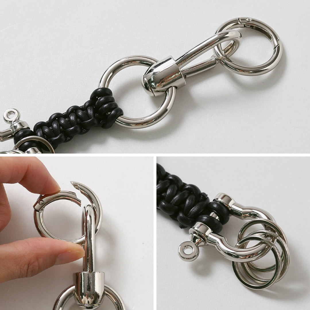 SENTI / Porte-clés tressé en cuir