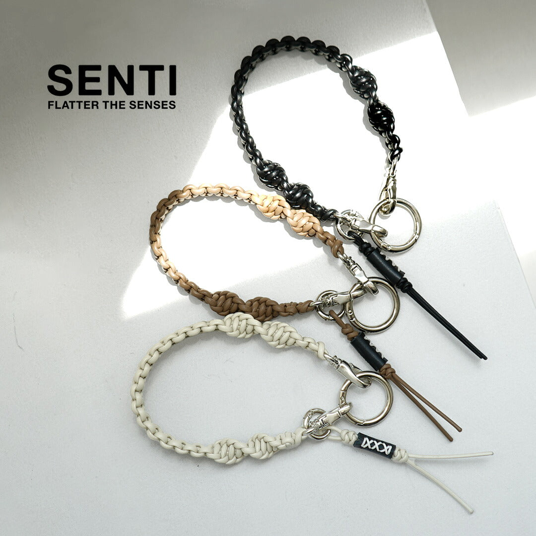 SENTI / Dragonne en cuir tressé