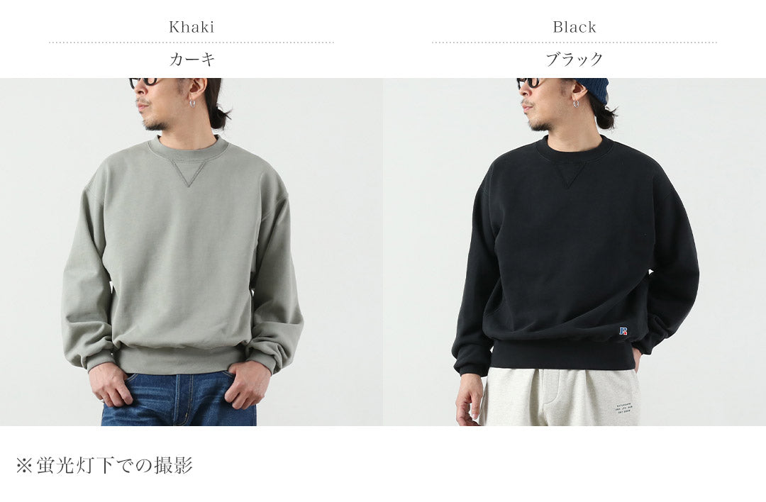 REMI RELIEF / Exclusive SP 가공 러셀 애슬레틱 바디 프로 코튼 크루넥 스웨트셔츠