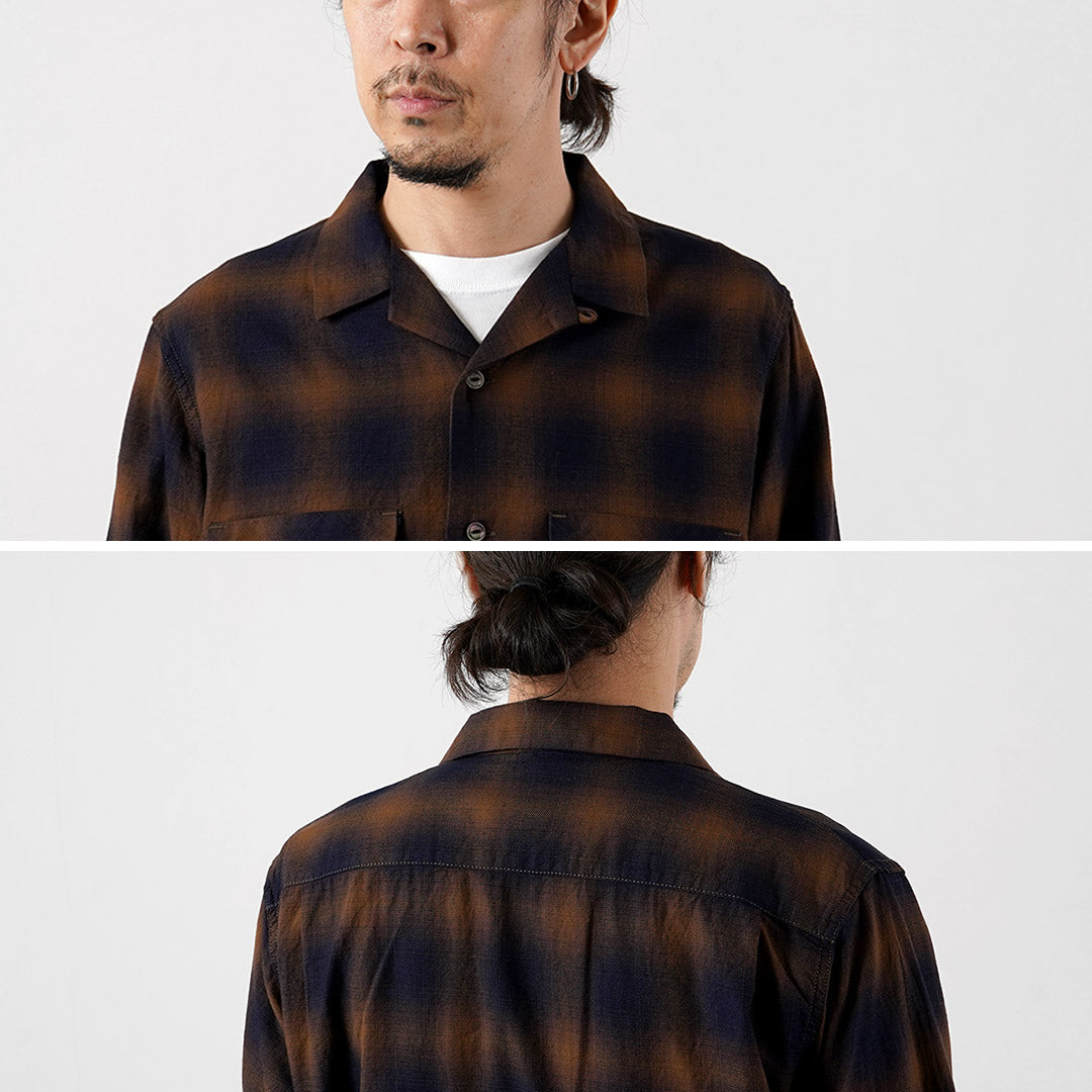 FOB FACTORY / F3519 Check Open-Collar Shirt