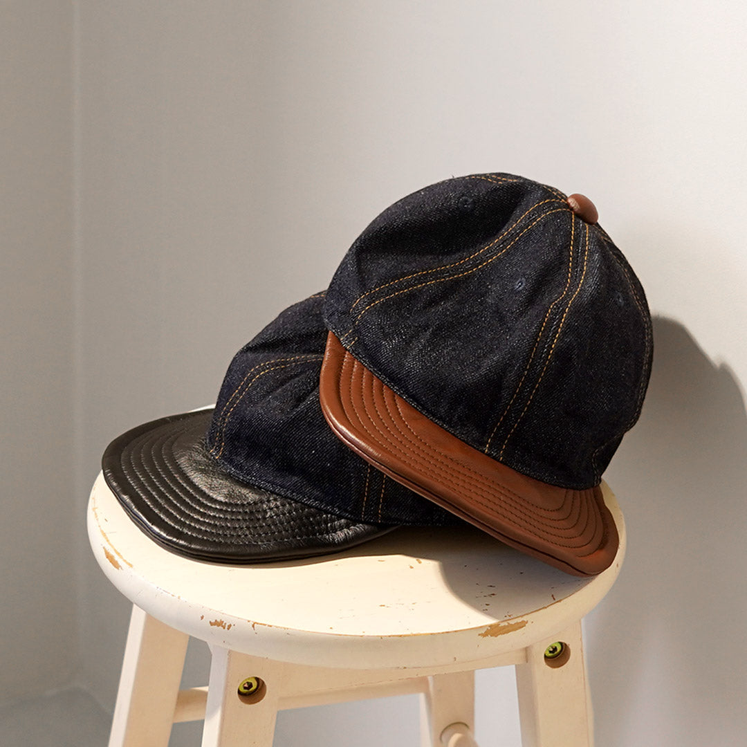 HIGHER / Selvedge Denim × Leather Brim Cap