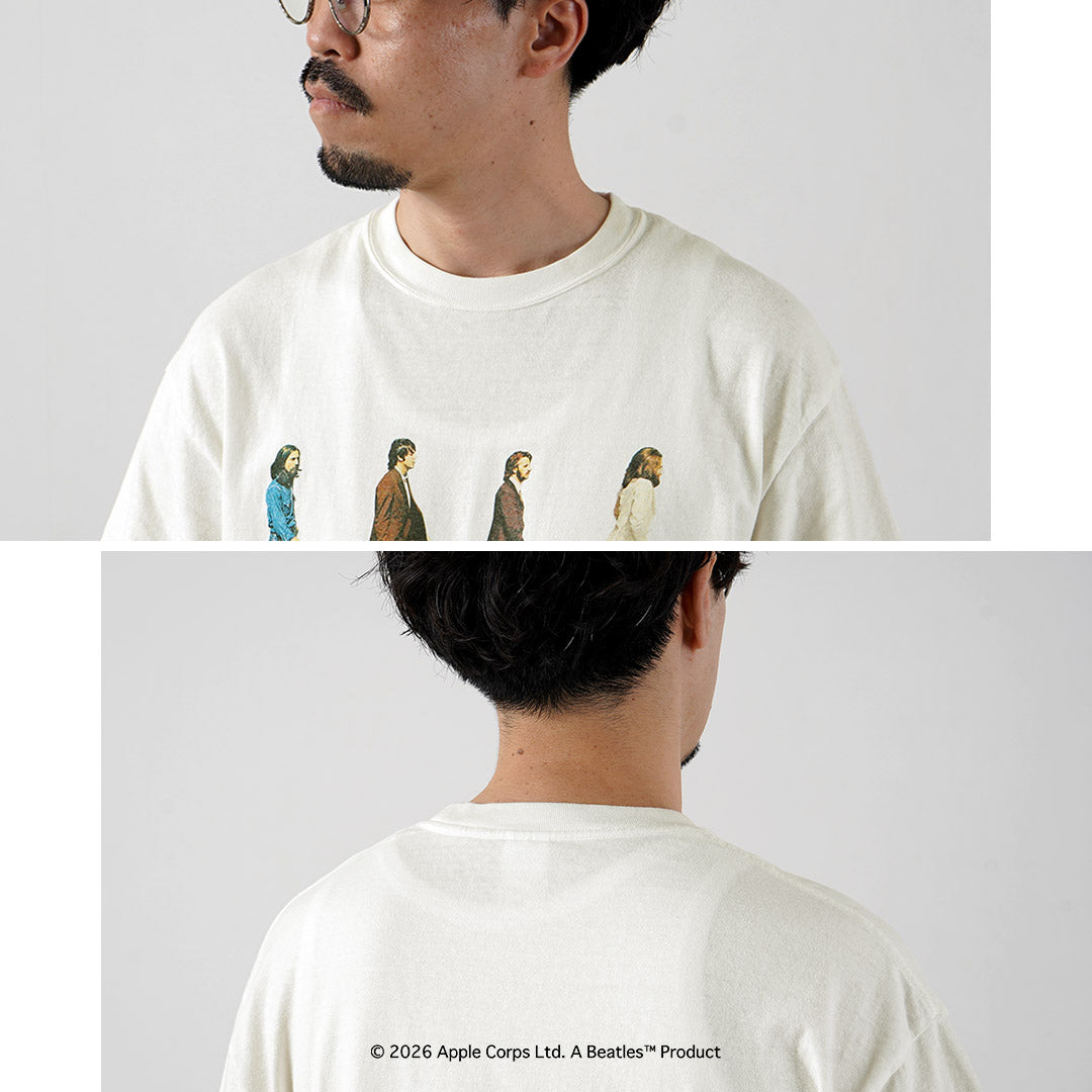 FREE RAGE / The Beatles × FREE RAGE Última grabación Camiseta de manga corta de algodón reciclado