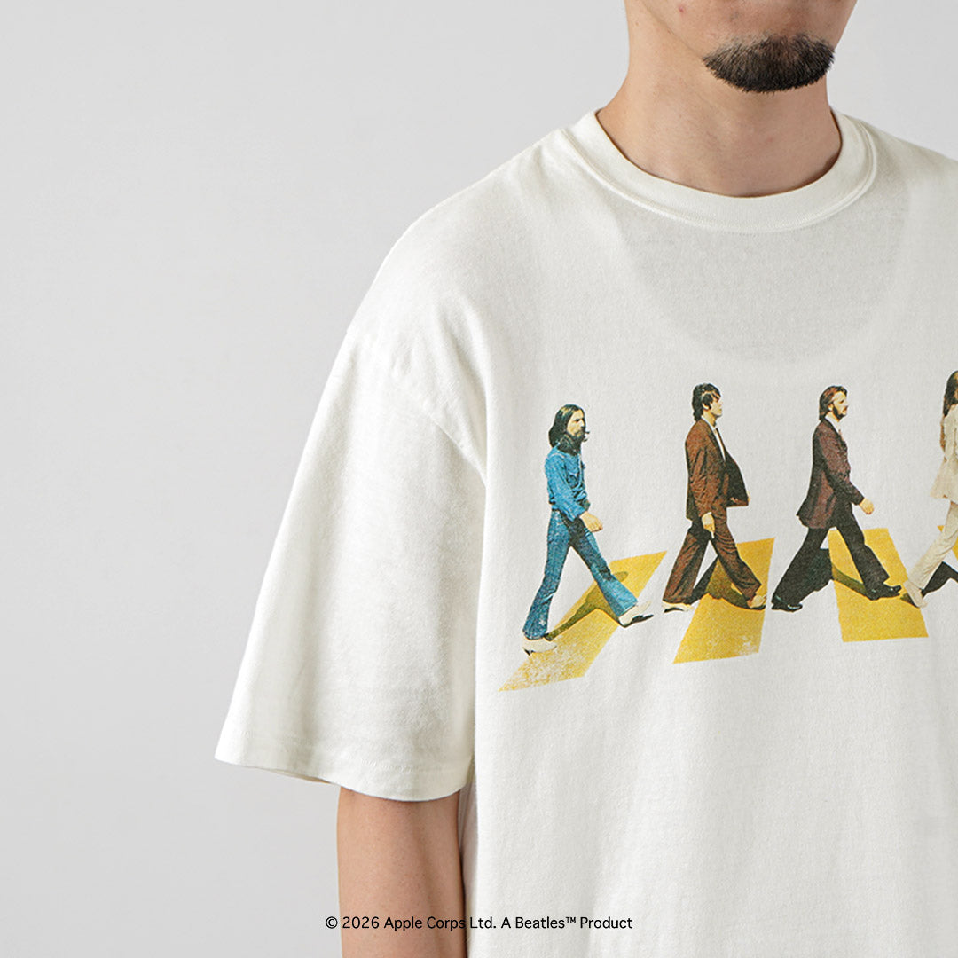 FREE RAGE / The Beatles × FREE RAGE Última grabación Camiseta de manga corta de algodón reciclado