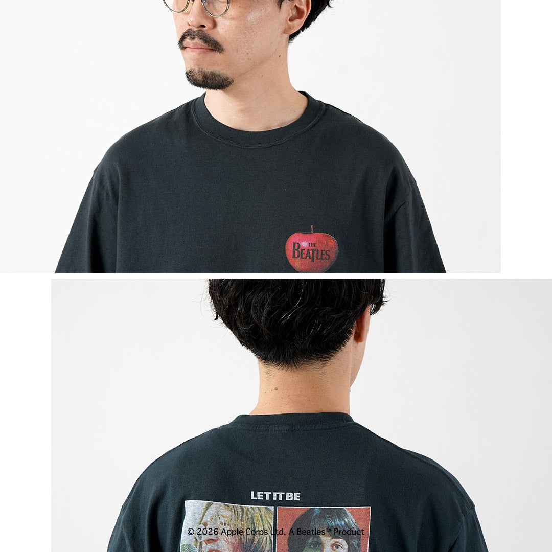 FREE RAGE / The Beatles × FREE RAGE Camiseta de manga corta de algodón reciclado último lanzamiento